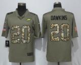 Nike Philadelphia Eagles 20 Dawklns Olive Camo Carson Salute to Service Limited Jersey