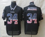 2014 New Nike Oakland Raiders 34 Jackson USA Flag Fashion Black Elite Jerseys