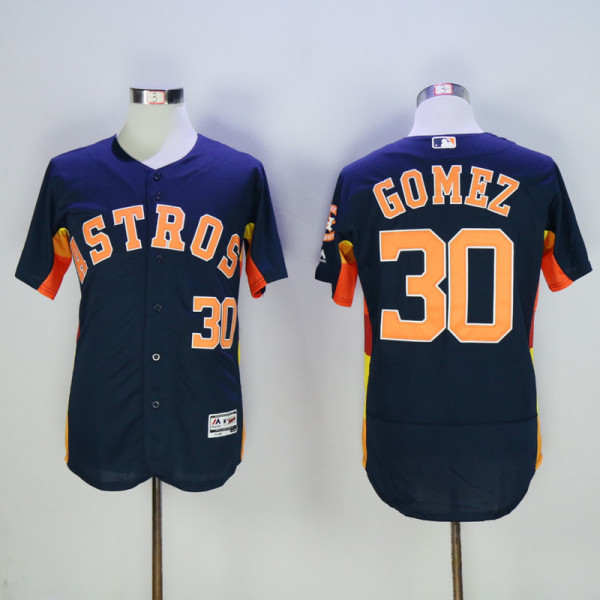 MLB Houston Astros #30 Carlos Gomez Blue Jersey