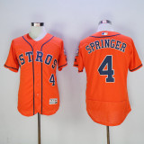 MLB Houston Astros #4 Springer Elite Orange Jersey