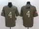 Mens Oakland Raiders #4 Carr Olive Salute to Service Limited Jersey