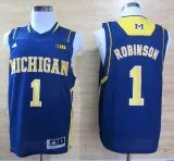 Michigan State #1 Glenn Robins blue jersey