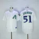 MLB Arizona Diamondbacks #51 Johnson White Throwback Jersey