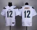 Nike San Diego Chargers #12 Jones White Elite Jersey