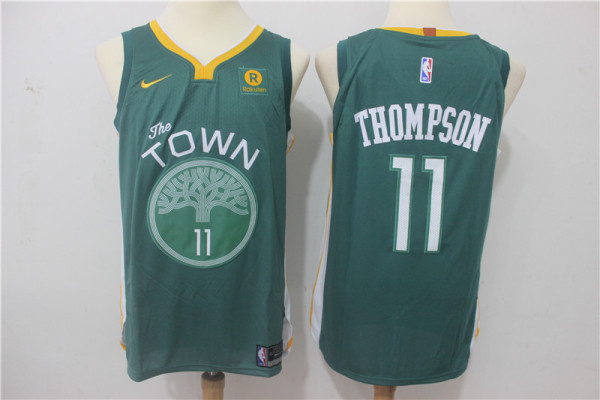 Nike NBA Golden State Warriors #11 Thompson Green Jersey