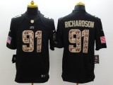 Nike New York Jets #91 Richardson Black Salute TO Service Jersey