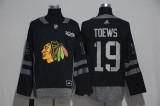 NHL Chicago Blackhawks #19 Toews 100th Anniversary Black Jersey