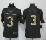 New Nike Seattle Seahawks 3 Wilson Anthracite Salute To Service Limited Jersey