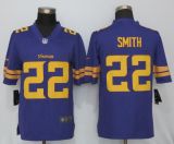 Nike Minnesota Vikings 22 Smith Navy Purple Color Rush Limited Jersey