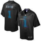 Mens Carolina Panthers Cam Newton Pro Line Black Reverse Fashion Jersey