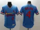 MLB St.Louis Cardinals #4 Molina L.Blue Pullover Jersey