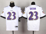 Nike Baltimore Ravens #23 White Purple Elite Jersey