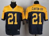 Nike Green Bay Packers #21 Clinton-Dix Yellow Blue Elite Jersey