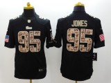 NEW New England Patriots #95 Jones Black NFL Limited Salute to Service Jersey