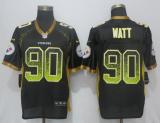 New Nike Pittsburgh Steelers 90 Watt Drift Fashion Black Elite Jersey