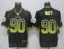 New Nike Pittsburgh Steelers 90 Watt Drift Fashion Black Elite Jersey