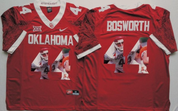 NCAA Oklahoma Sooners Red Limited #44 Bosworth Fashion Jersey