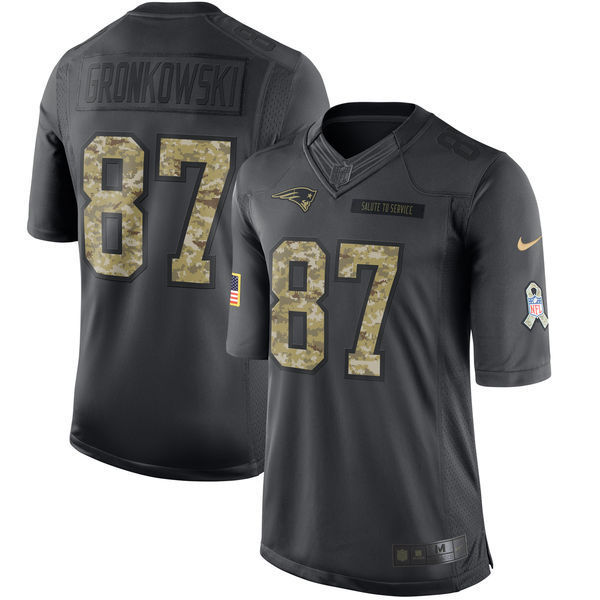 Nike New England Patriots #87 Gronkowski Salute To Service Limited Jersey