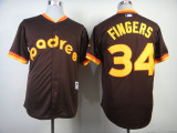MLB San Diego Padres #34 Fingers 1984 Throwback Coffee Jersey