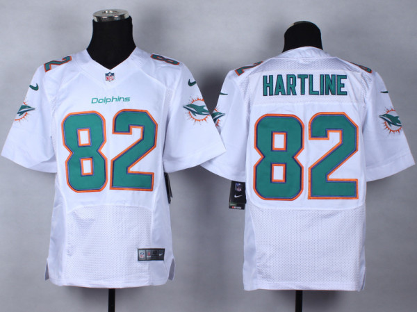 Nike Miami Dolphins #82 Hartline White Elite Jersey