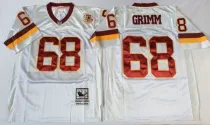 NFL Washington Redskins Red #68 Grimm White Throwback Jersey