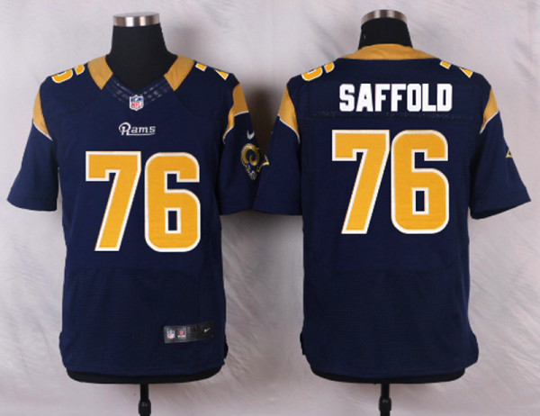 Nike St.Louis Rams #76 Saffold Blue Elite Jersey