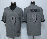 New Nike Baltimore Ravens 9 Tucker Gray Mens Stitched Gridiron Gray Limited Jersey