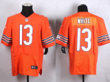 Nike Chicago Bears #13 White Orange Elite Jersey