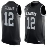 NFL Oakland Raiders #12 Stabler Black Limited Tank Top Jersey