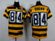 NFL Pittsburgh Steelers #84 Brown Throwback Yellow Black Jersey with 80th Patch
