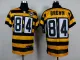 NFL Pittsburgh Steelers #84 Brown Throwback Yellow Black Jersey with 80th Patch