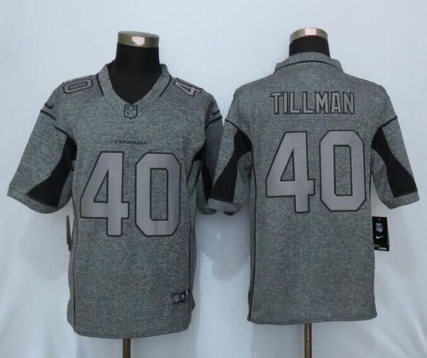 New Nike Arizona Cardinals 40 Tillman Gray Mens Stitched Gridiron Gray Limited Jersey