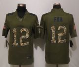 NFL Seattle Seahawks #12 Fan Salute To Service Green Jersey