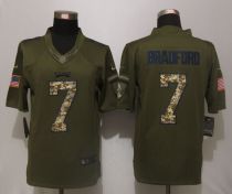 Nike Philadelphia Eagles 7 Bradford Green Salute To Service Limited Jersey