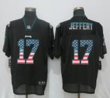 Nike Philadelphia Eagles 17 Jeffery USA Flag Fashion Black Elite Jersey