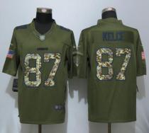 New Nike Kansas City Chiefs 87 Kelce Salute To Service Limited Jersey