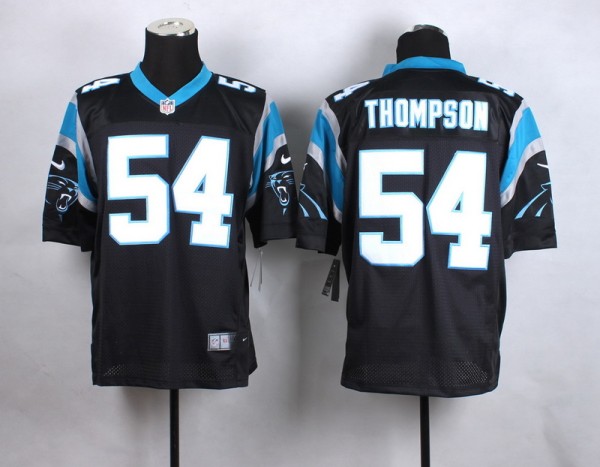 Nike Carolina Panthers #54 Thompson Black Elite Jersey