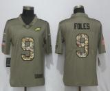 Nike Philadelphia Eagles #9 Foles Olive Camo Carson Salute to Service Limited Jersey