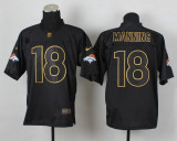 2014 Denver Broncos #18 Manning PRO Gold Lettering Fashion Jersey
