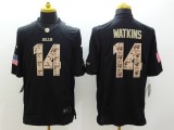 Nike Buffalo Bills #14 Watkins Black Salute TO Service Jersey