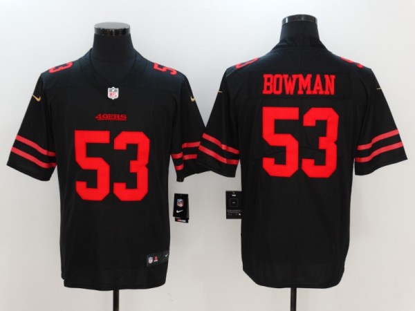 Mens NFL San Francisco 49ers #53 Bowman Black Vapor Limited Jersey