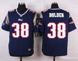 Nike New England Patriots #38 Bolden Elite Blue Jersey