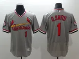 MLB St.Louis Cardinals #1 O.Smith Grey Pullover Jersey
