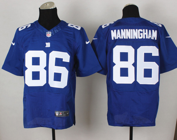 Nike New York Giants #86 Manningham Blue Elite Jersey