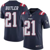 NFL New England Patriots #21 Butler Blue Rush Jersey