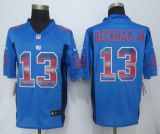 2015 New Nike New York Giants 13 Beckham Blue Strobe Limited Jersey