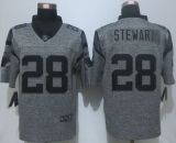 NEW Nike Carolina Panthers 28 Stewart Gray Mens Stitched Gridiron Gray Limited Jersey