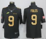 New Nike Philadelphia Eagles 9 Foles Gold Anthracite Salute To Service Limited Jersey