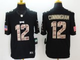 Nike Philadelphia Eagles #12 Cunningham Black Salute TO Service Jersey