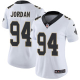 Womens NFL New Orleans Saints #94 Jordan White Vapor Limited Jersey